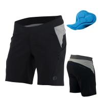 Ladies cycling shorts with removable diapers PEARL IZUMI MTB CANYON Black Grey