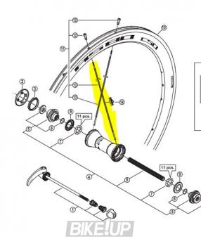 Spoke 260mm WH-RS80-C50-CL-F Y012AN607