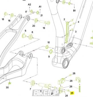 MERIDA Screw for MY21 NINETY SIX M6*P1.0*16L 2298010442