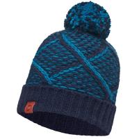 BUFF KNITTED HAT PLAID Medieval Blue